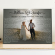Custom Wedding Vows Anniversary Wife Husband Personalized Photo Canvas