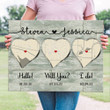 Anniversary Map Hello Will You I Do Personalized Canvas