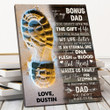 Bonus Dad Thanks For Stepping Stepdad Meaningful Personalized Canvas
