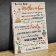Mother-in-law Open Arms And A Warm Heart Matte Personalized Canvas
