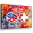Distance Can't Keep Us Apart Swiss Expats Personalized Canvas