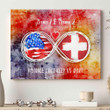 Distance Can't Keep Us Apart Swiss Expats Personalized Canvas