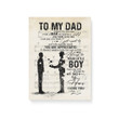Gift for Dad from Son Dad and Son gift Sheet Music Canvas