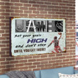 Gift For Basketball Player Son Set Your Goals High Personalized Canvas
