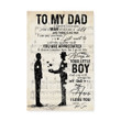 Gift for Dad from Son Dad and Son gift Sheet Music Canvas