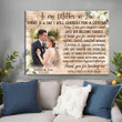 Personalized Gift For Mother-in-law Gift From Groom Wedding Canvas