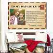 Daughter From Dad My Beautiful Daughter Letter Personalized Canvas