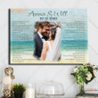 Personalized Anniversary Gift Lyric Song Custom Photo Canvas