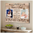Then and Now For Parent Custom Photo Meaningful Personalized Canvas