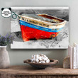 Anniversary Couple Gift Name Boat Sea Lover Personalized Canvas