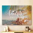 Personalized My Favorite Place In All The World Beach Couple Canvas