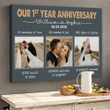 Personalized Gift For Couple 1st Wedding Anniversary Canvas