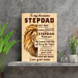 Personalized Gift For Stepdad Lion You've Still Got My Back Canvas