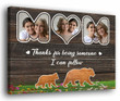 Mom Thank You For Being Someone I Can Follow Personalized Canvas