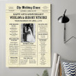 Personalized 50th Wedding Anniversary Gift 1972-2022 Newspaper Canvas