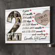 2 Year 2nd Two Anniversary Couple Photo Collage Personalized Canvas