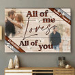 Butterfly All Of Me Loves All Of You Anniversary Personalized Canvas