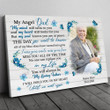 Memorial My Angel My Mind Still Talks To You Personalized Canvas
