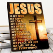God Faith Christian Jesus Is Meaningful Personalized Canvas