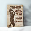 Gift For Basketball Son Strong When You Are Weak Personalized Canvas