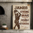 Gift For Basketball Son Strong When You Are Weak Personalized Canvas