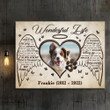 Dog In Heaven Gift Pet Memorial Wonderful Life Personalized Canvas