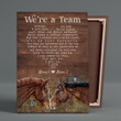 Personalized We're A Team Horse Couple Canvas Gift For Her For Him
