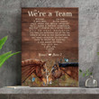 Personalized We're A Team Horse Couple Canvas Gift For Her For Him