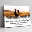 Special Song Sound Wave Couple Photo Personalized Canvas