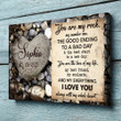 Couple Husband Wife Anniversary Stone Heart Personalized Canvas