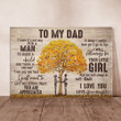 Gift For Dad From Daughter Dad You Are Appreciated Canvas
