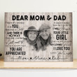 Mom Dad & Son I'll Always Be Little Boy Meaningful Personalized Canvas