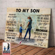 Son And Mom Love You For The Rest Of Mine Personalized Canvas