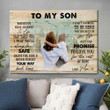 Son And Mom Love You For The Rest Of Mine Personalized Canvas
