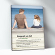 Personalized Image Stepped Up Dad Definition Canvas Gift For Stepdad