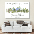 Anniversary Gift Let The Adventure Begin Personalized Canvas