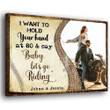 Biker Couple Life Is A Long Ride Personalized Canvas