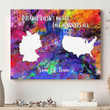 Distance Doesn?t Matter German Expats Gift Personalized Canvas