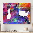 Distance Doesn?t Matter Finnish Expats Gift Personalized Canvas