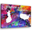 Distance Doesn?t Matter Finnish Expats Gift Personalized Canvas