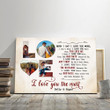 Gifts For Couple I Love You The Most Custom Photo Personalized Canvas