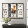 Wedding Anniversary Couple I Belong With You Personalized Canvas