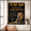 Personalized Lion To My Dad The Older I Get Canvas Gift For Dad