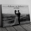 Wedding Anniversary Lyrics Song Black And White Personalized Canvas
