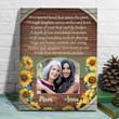 Mother and Daughter Poem Sunflower Personalized Canvas