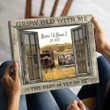 Anniversary Gift Custom Photo Grow Old With Me Personalized Canvas