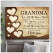 For Grandma From Grandkids I Love You Best Grandma Personalized Canvas