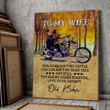 Wife You Are My Queen Forever Grumpy Old Biker Canvas