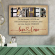 For Dad The Love Between Father And Daughter Personalized Canvas