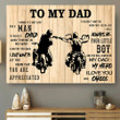 Personalized Gift For Biker Dad You Are Appreciated Canvas
